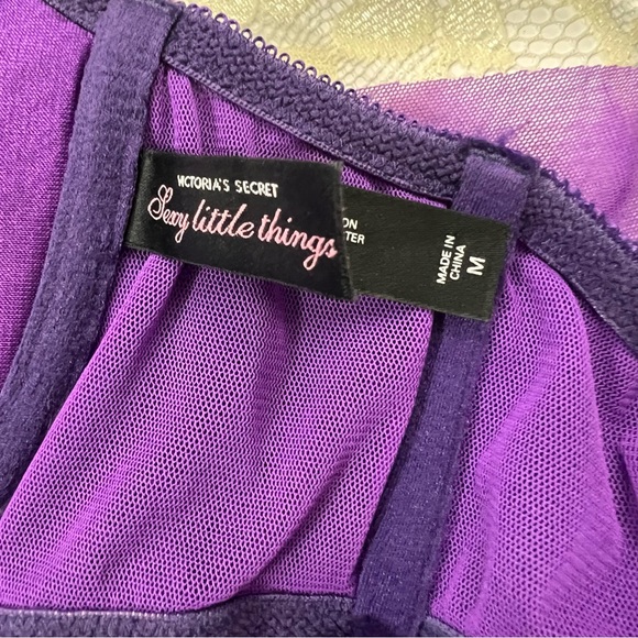 Victoria’s Secret Sexy Little Things Purple Lace Bustier Lingerie Slip Dress - Picture 4 of 5